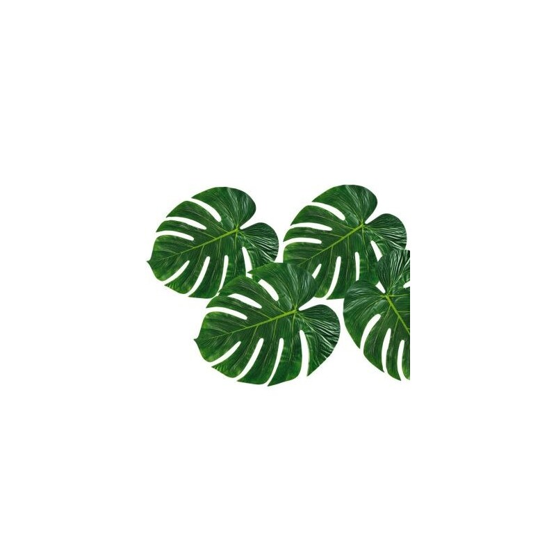 Hojas planta tropical 4 uds