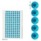 Gemas adhesivas diamantes azules 120 uds 8 mm