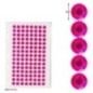 Gemas adhesivas adiamantes fucsia 120 uds 8 mm