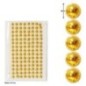 Gemas adhesivas adiamantes oro 120 uds 8 mm