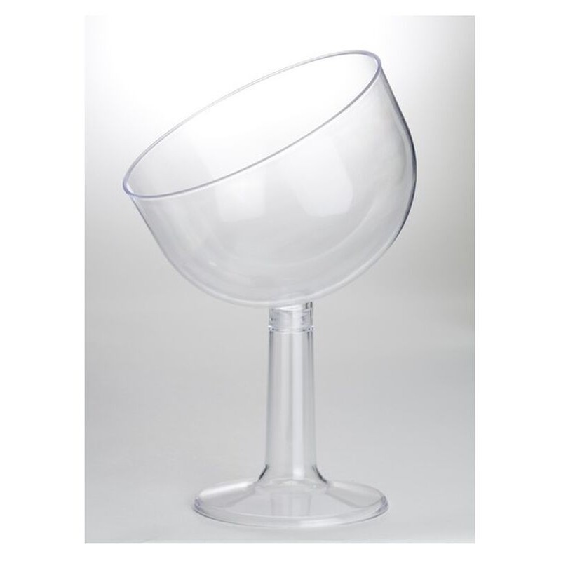 Copa inclinada alta transparente 16x26 cm decoracion candy bar