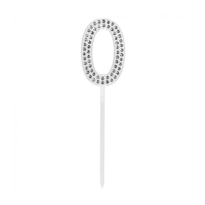 Topper tarta numero diamantes
