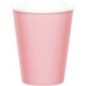 Vasos rosas carton 8 uds