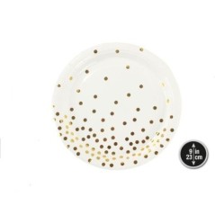 Platos-Feliz-cumpleanos-blanco-y-oro-6-uds-23-cm-8433584576272-57627