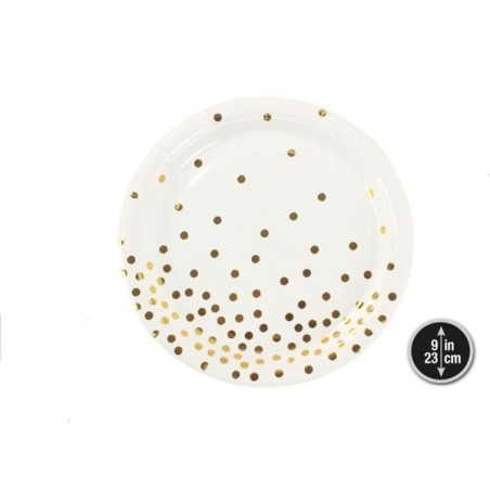 Platos-Feliz-cumpleanos-blanco-y-oro-6-uds-23-cm-8433584576272-57627