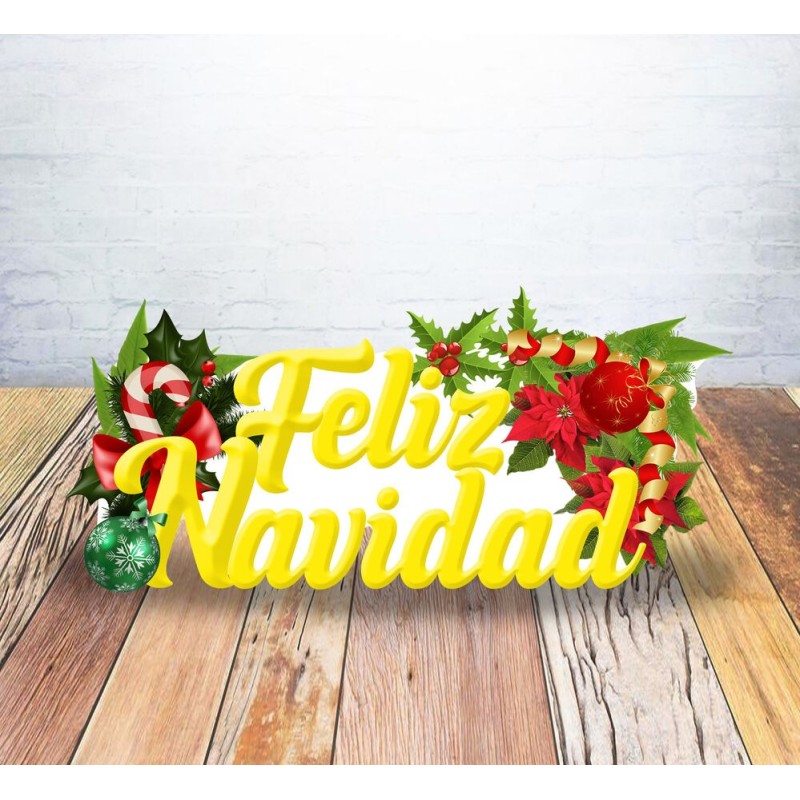 Rotulo Feliz navidad 40x20 cm