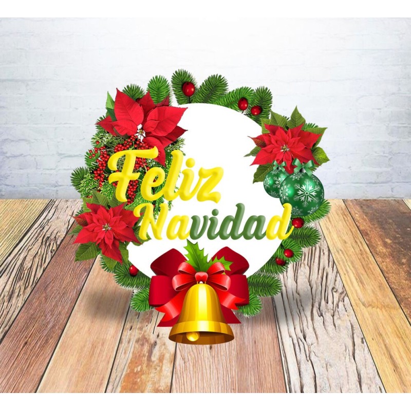 Figura campana navidad 30 cm