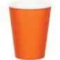 Vasos Naranjas carton 8 uds