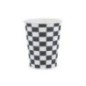Vasos cumpleaños racing cuadros negros y blancos 6 uds