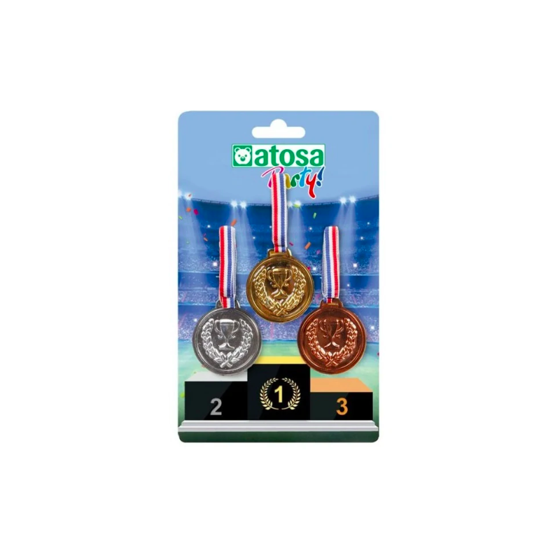 Medallas campeonato oro plata y bronce