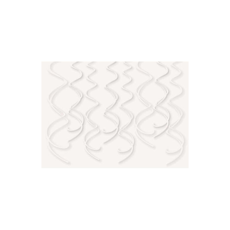Espirales colgantes blancos 8 uds