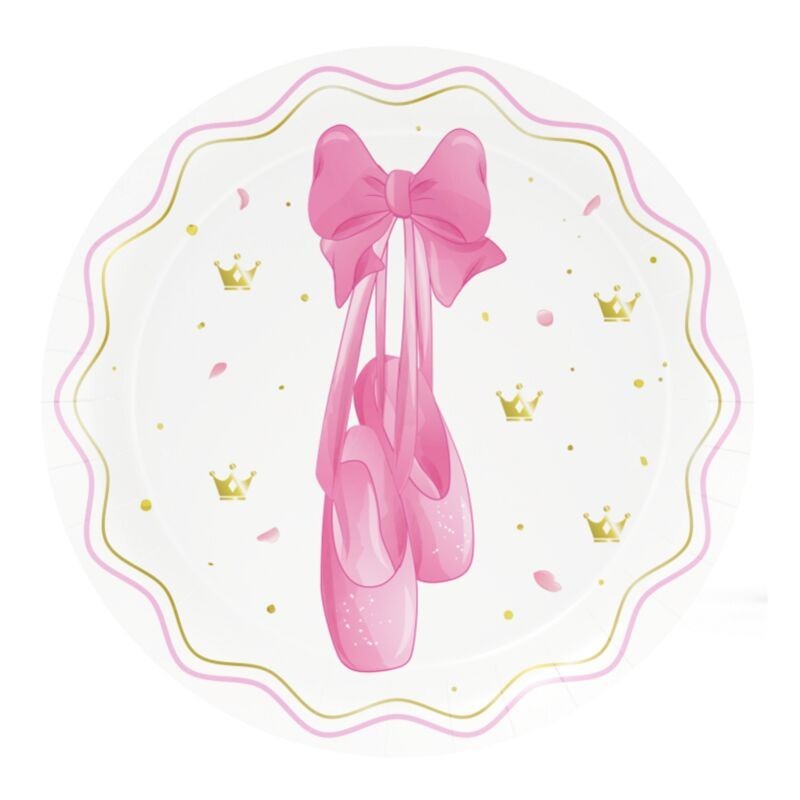 Platos Ballet 8 uds 18 cm zapatillas