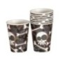 Vasos halloween calaveras huesos 8 unid