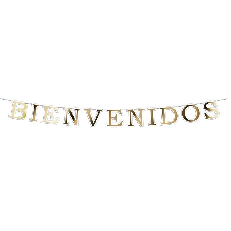 Letrero Bienvenidos oro 3 metros