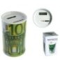 Hucha metal billete 100 ? con contador moned