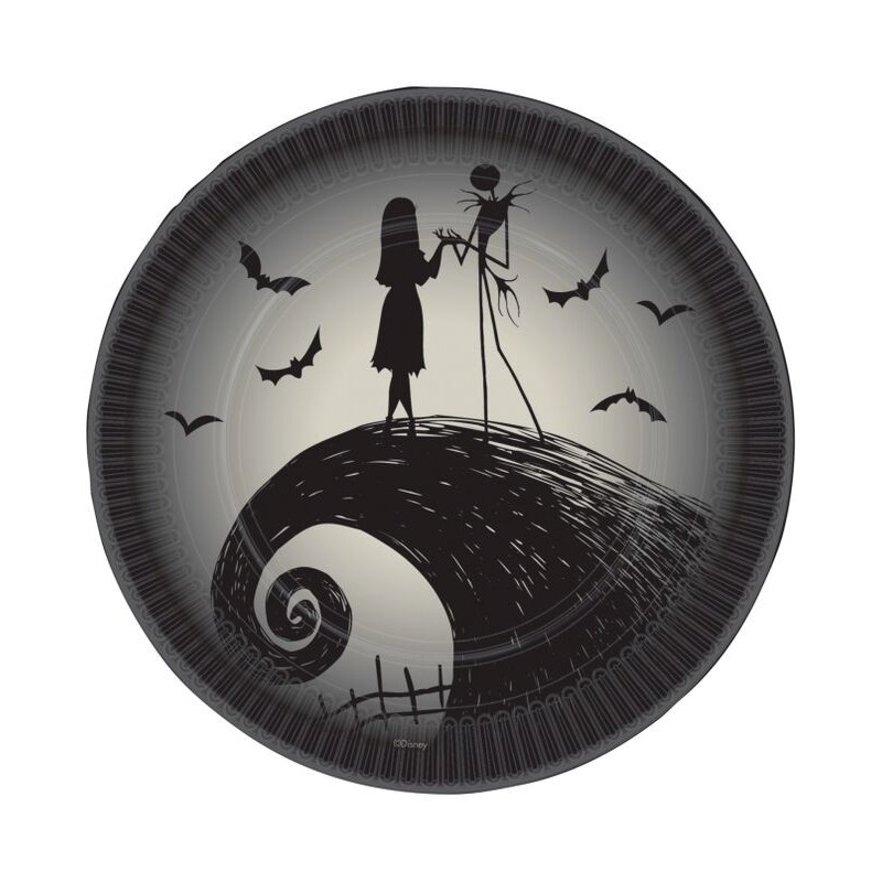 Platos Jack Sally Pesadilla antes Navidad 8 uds 23 cm