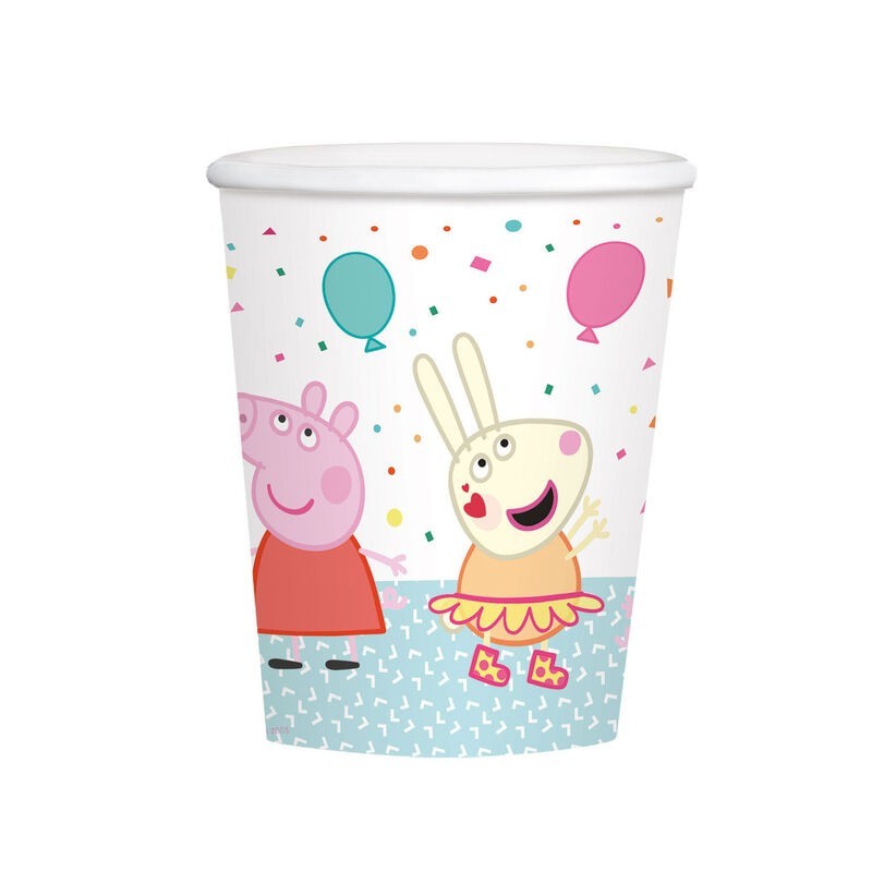 Vasos cumpleaños Peppa Pig 8 uds