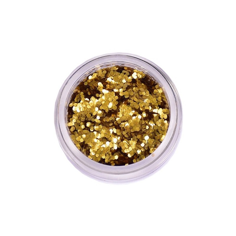 Purpurina glitter cosmetica bio 073 oro escama