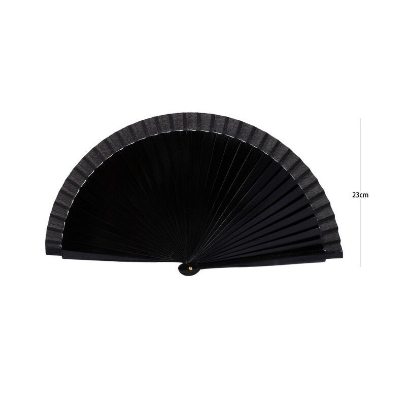 Abanico Negro liso
