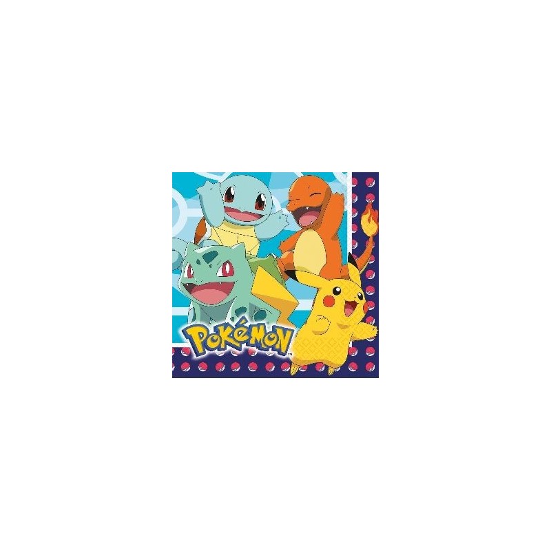 Servilletas cumpleaños Pokemon 16 uds 33 cm