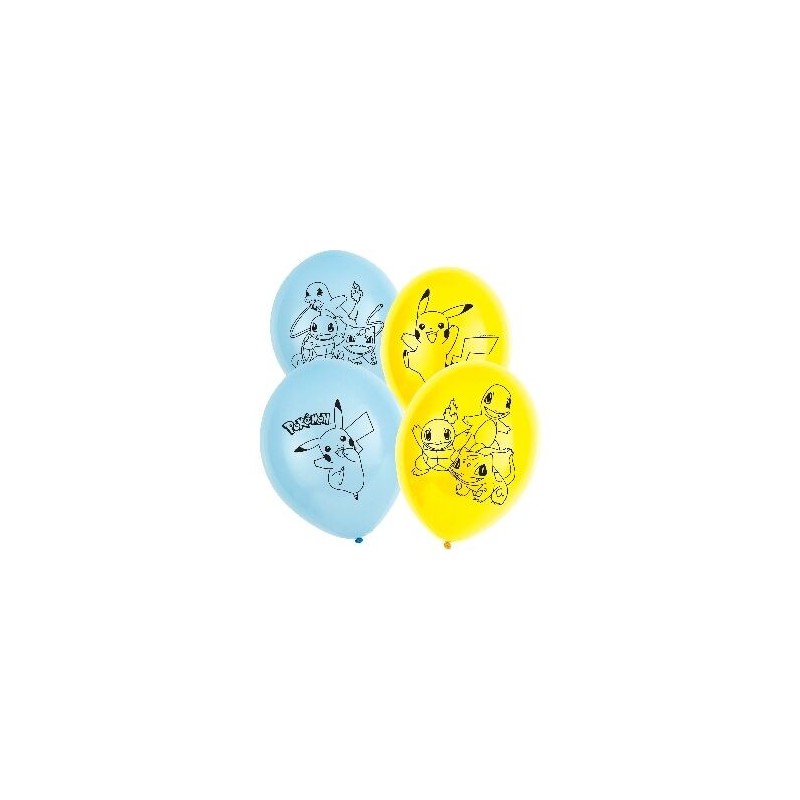 Globos Pokemon latex 6 uds