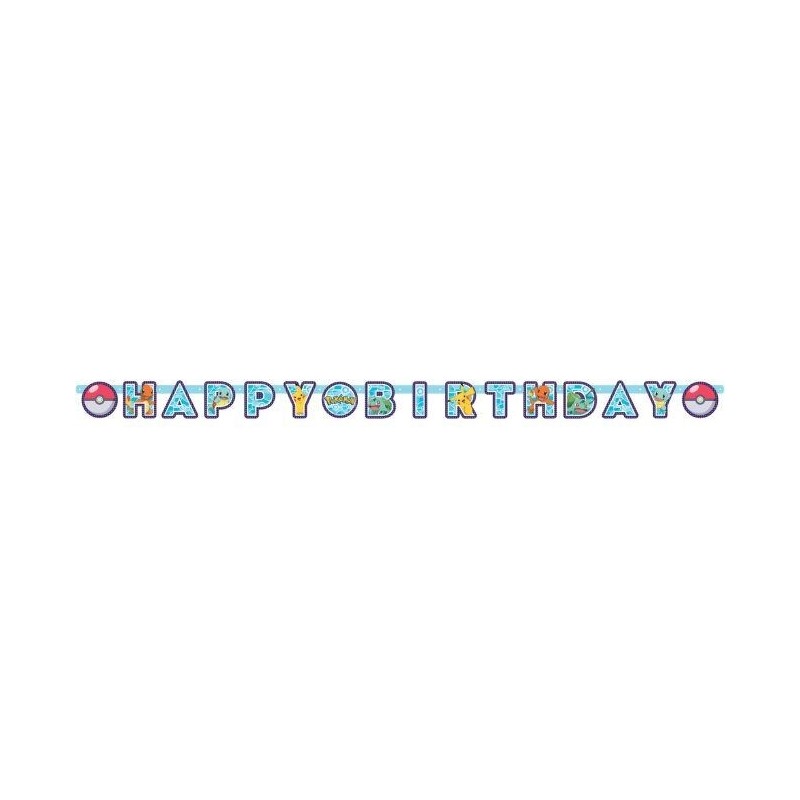 Letrero Pokemon Happy Birthday