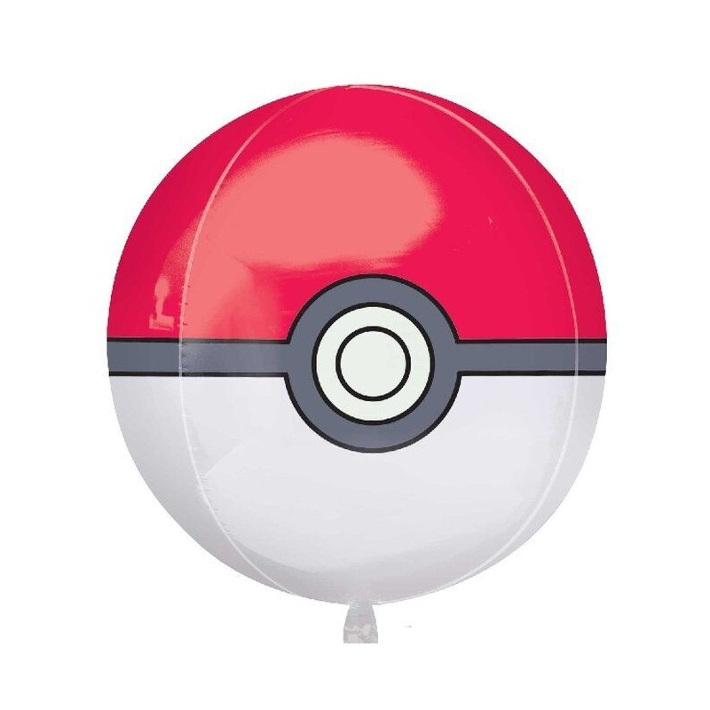 Globo Pokeball redondo de pokemon 63 cm
