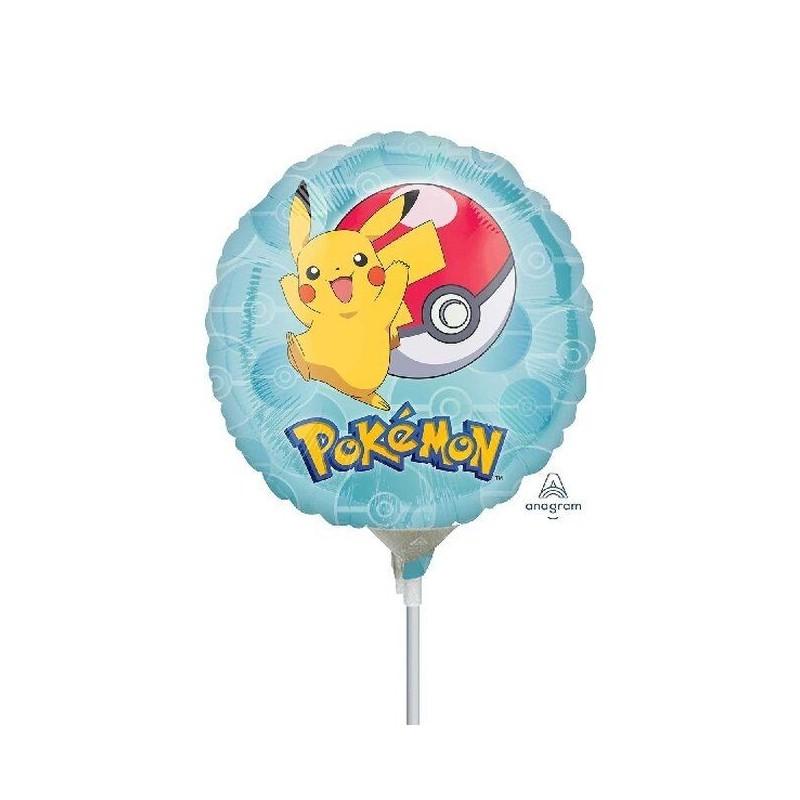 Globo Pokemon 23 cm con palito