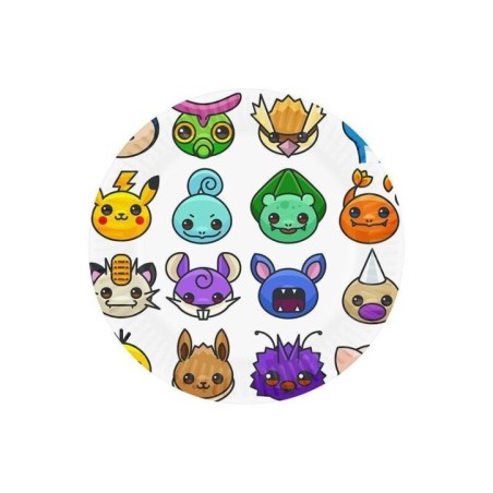 platos pokemon cumpleanos 8 uds 18 cm 8436583381847 45217