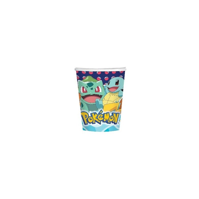 Vasos cumpleaños Pokemon 8 uds