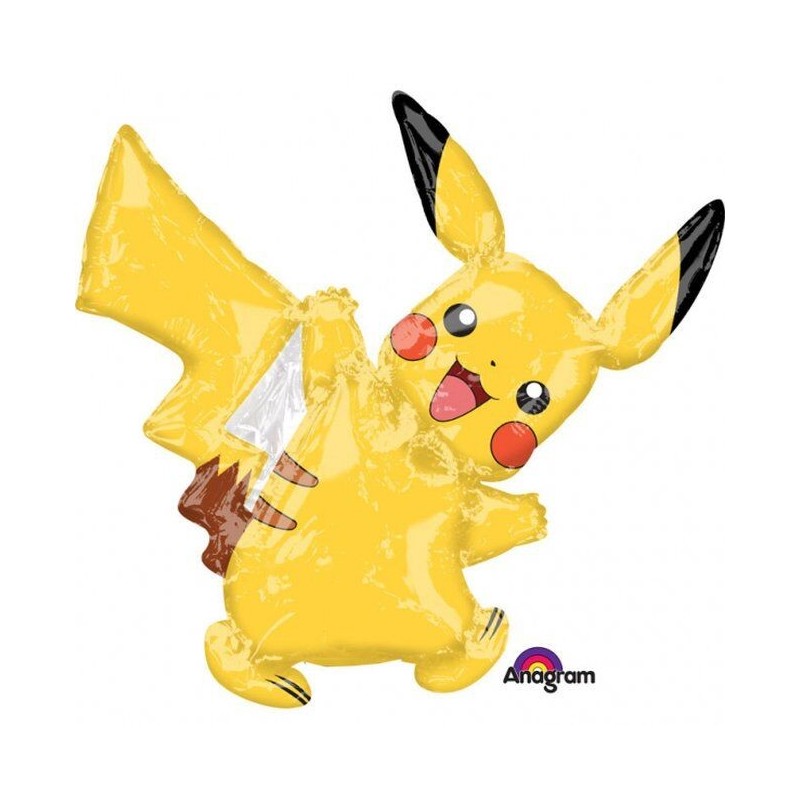 Globo Picachu 23 cm con palito Pokemon