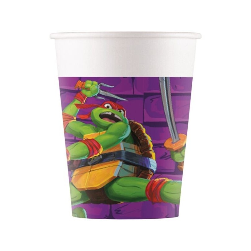 Vasos Tortugas Ninja 8 uds cumpleaños