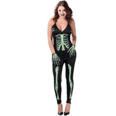 Disfraz esqueleto luminoso efecto fosforescente talla L 80570 8434077805701