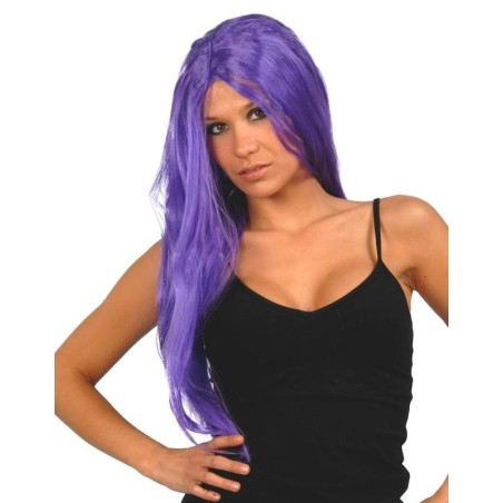 Peluca larga lisa morada 4315 8434077043158