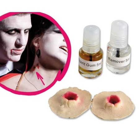 Cicatriz latex mordiscos vampiro con pegamento 2001 8434077020012