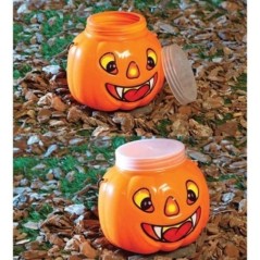 calabaza con tapa recogecaramelos para halloween