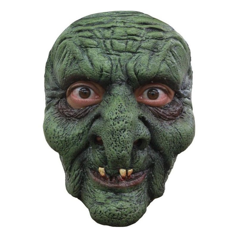 Mascara bruja verde maligna para halloween