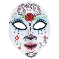 mascara dia de los muertos mejicano catrina tejido