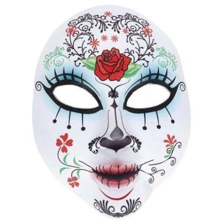 mascara dia de los muertos mejicano catrina tejido