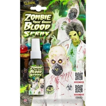 sangre en spray verde toxica zombie radioactivo