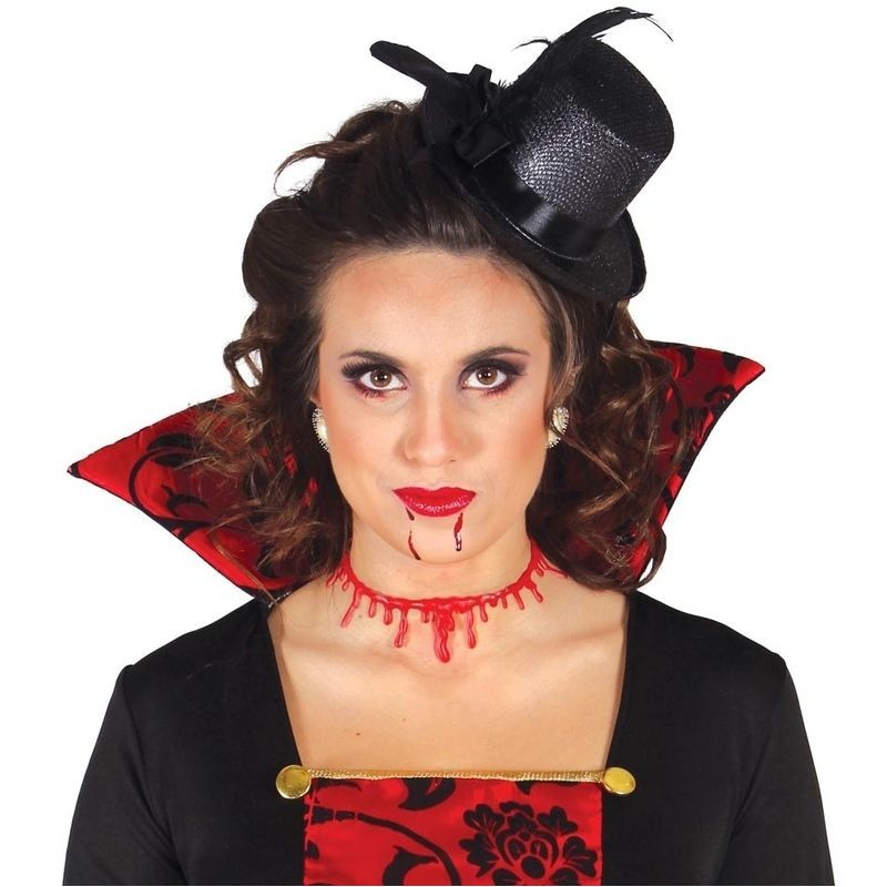 Cicatriz corte cuello con sangre halloween degolla