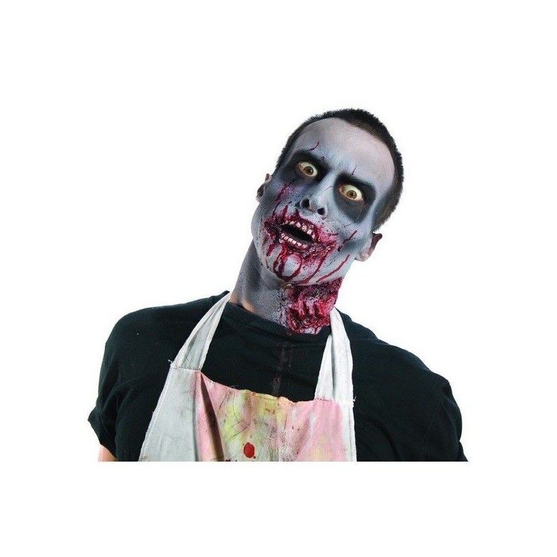 Maquillaje zombie kit con dentadura sangre e