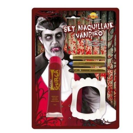 maquillaje vampiro sangre dientes barras 15591
