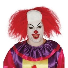 peluca payaso roja con calva blanca 4976