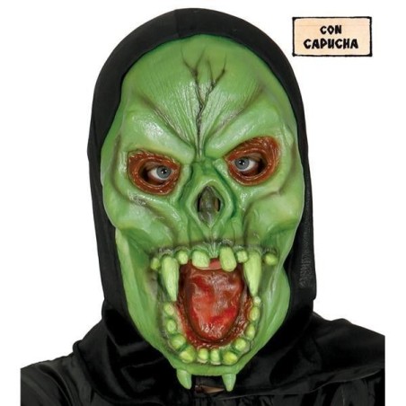 careta vampiro verde con capucha