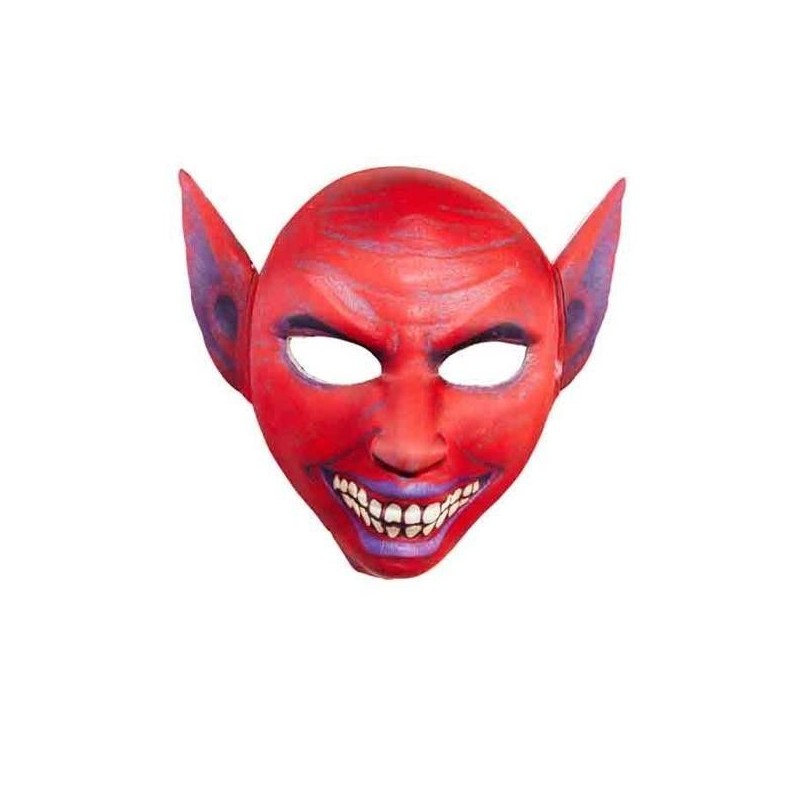 Mascara diablo en tejido media careta demonio