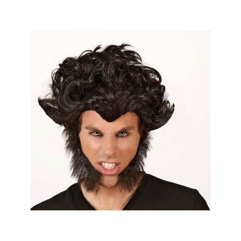 Peluca hombre lobo con patillas lobezno
