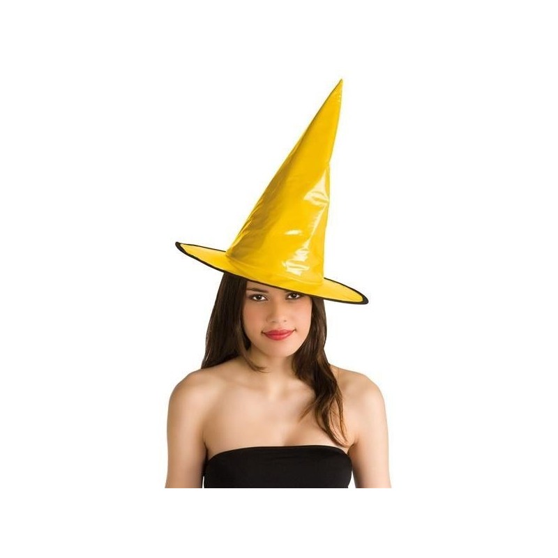 Sombrero bruja charol amarillo hallow een