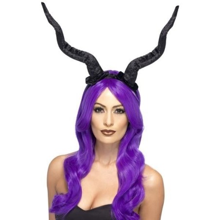 cuernos de demonio negro grandes malefica 27829
