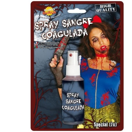 spray de sangre coagulada a